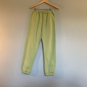 Zara sweatpants, lime, size M